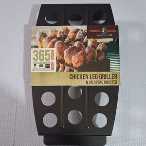 Nordic Ware Black Chicken Leg Griller & Jalapeño Roaster